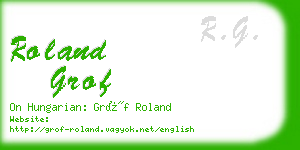 roland grof business card